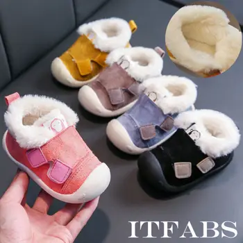 

Snow Cotton Shoes Autumn Winter Crib Shoes Warm Fleece Fleece Crib Shoes Fashion First Walkers Casual Snow Boot Anti Slip