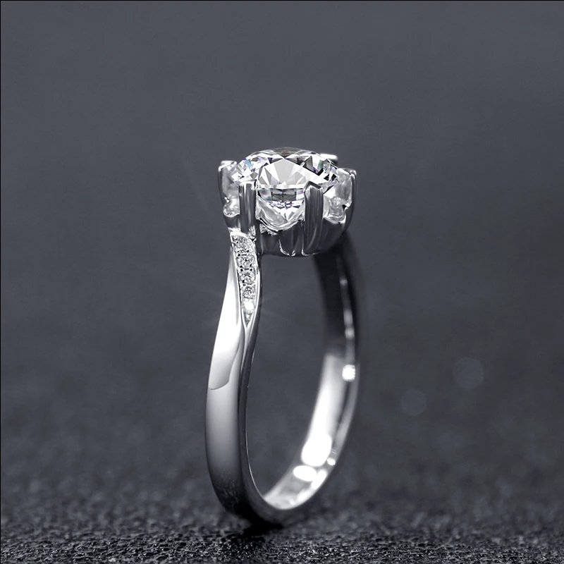 Роскошное кольцо из серебра 925 пробы, 1ct 2ct 3ct, лабораторное кольцо с бриллиантом, ювелирное изделие, Муассанит, однорядное кольцо для свадьбы, вечеринки, юбилея