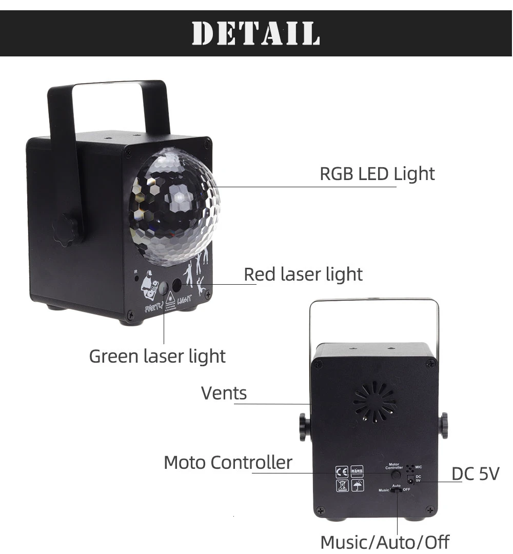 Aimreig-projetor de luz laser para festa, luminária