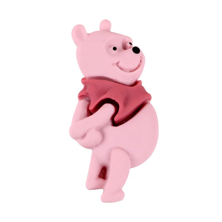 Кавайный Кабошон из смолы с изображением медведя и лягушки, 10 шт., кабошоны из смолы с плоской задней поверхностью для бантов, аксессуары, украшения для скрапбукинга своими руками - Цвет: pink bear