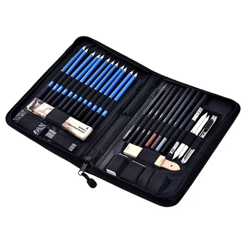 

40pcs Stationery Set Professional Sketching Drawing Pencils Kit Set Wood Pencil for Art Supplies School Students Pens