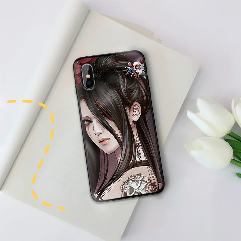 Мягкий чехол из ТПУ для девочек японского аниме Apple IPhone X XR XS MAX 5 5S 5C SE 6 S 7 8 Plus ipod touch