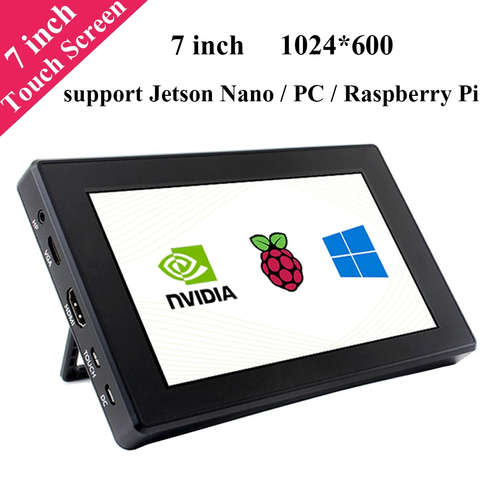 7-дюймовый сенсорный экран Raspberry Pi 1024x600 IPS планшетофон с ЖК-экраном для 4 3 Model B 4B 3B + |