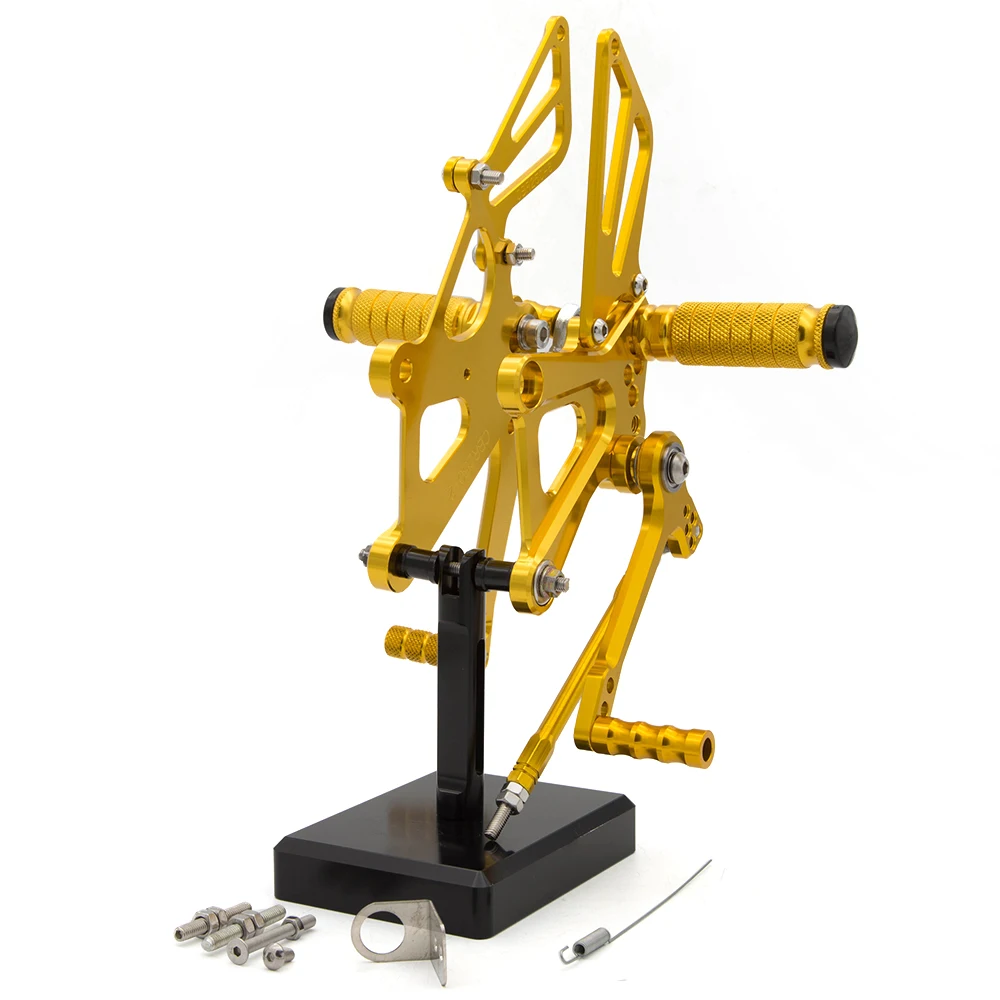 Gold Для Honda CBR250R 2010-2012 CNC алюминиевый сплав мотоцикл подножка для ног Педаль peg Rearset задний Набор - Цвет: Gold