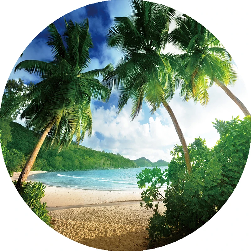 Летнее пляжное полотенце с ананасом, с животными, мандала, пляжный морской пейзаж, женское пляжное круглое полотенце, круглые пляжные