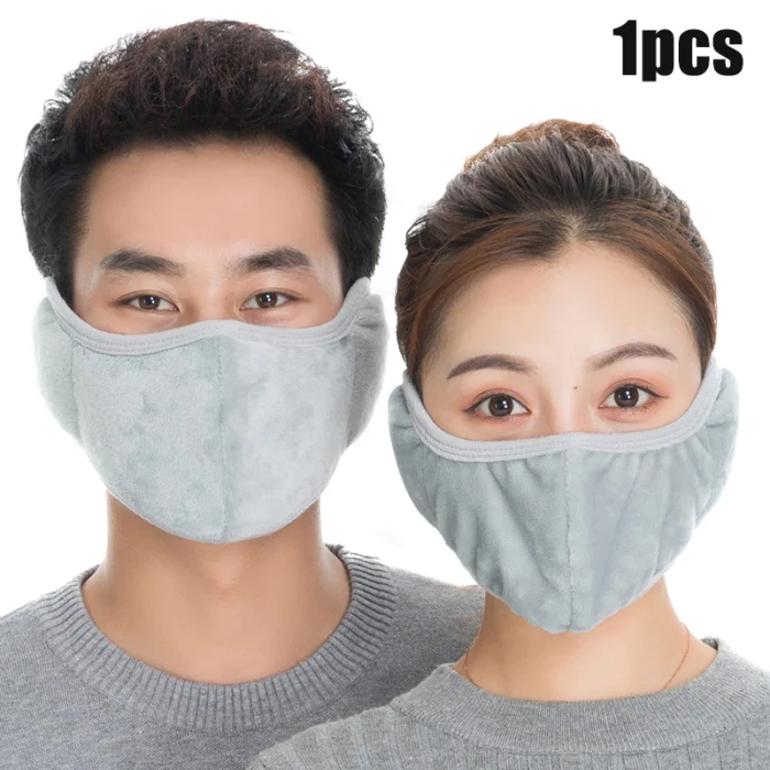 1PCS Warmer Cotton Anti Dust Dustproof Windproof Anti-Bacterial Mouth Face Ear Mask Muffle Face Mouth Breathable Unisex Masks BE