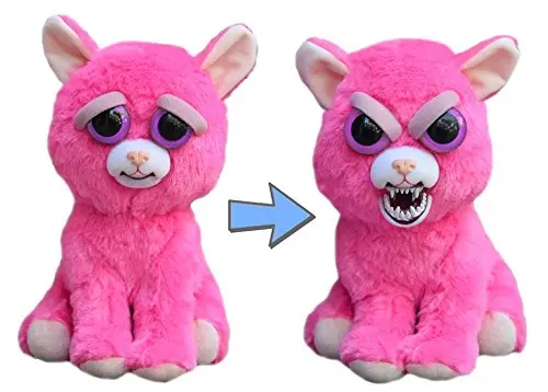 Pink cat Growl Веселые Домашние животные, меняющие лицо, единорог, мягкие игрушки для детей, чучело черепахи, плюшевая коала, сердитое животное, Очаровательная кукла бабочка - Цвет: Pink cat Growl