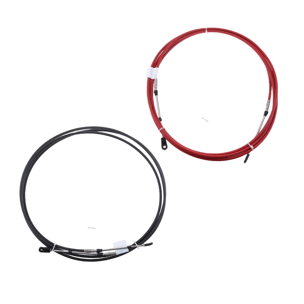 2 Pieces Throttle Shift Remote Control Box Cable fit for Yamaha Marine / Yachts