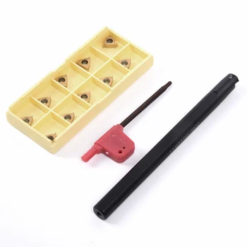 

SNR0010K11 Lathe Threading Boring Turning Tool Holder With 10Pcs 11IR A60 New Insert Holder & Wrench