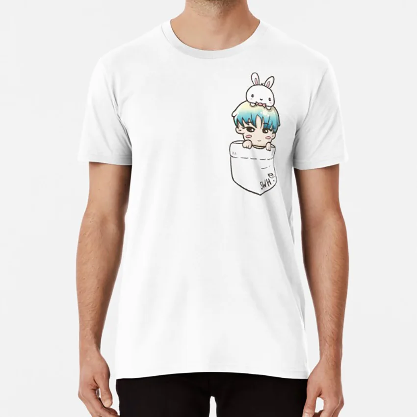 Monsta X Wonho &amp Bunny in pocket футболка monsta x wonho кролик kpop корейские животные | Мужская