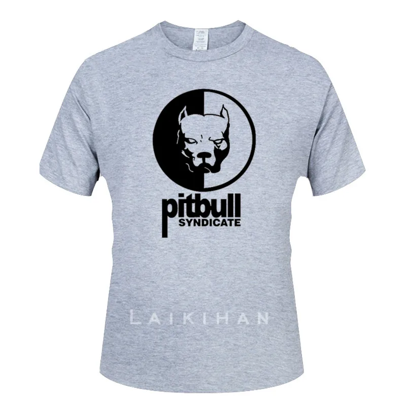 

Fashion Pitbull syndicate Shirt T shirt Men Short sleeve T-shirt Cotton Tops Design Short Sleeve Tee