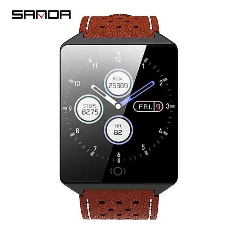 

SANDA Bluetooth Smart Horlog Mannen Waterdichte IOS Android Horloges Touch Screen Sport Smartwatch Fitness Tracker Hartslagmeter