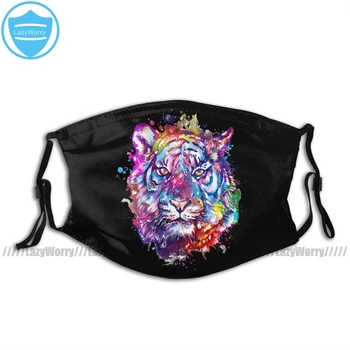 

Tiger Mouth Face Mask Tiger Facial Mask Polyester for Adult Lovely with Filters Mask