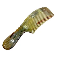 Natural Carving Cattle Horn Comb Anti-Static Horn Comb Hair Massage Comb Brush