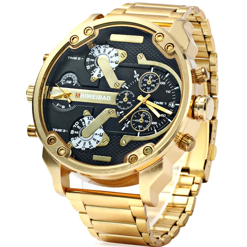 dz gold stainless steel band mens watches luxury brand quartz watch for men military relogio masculino (3)