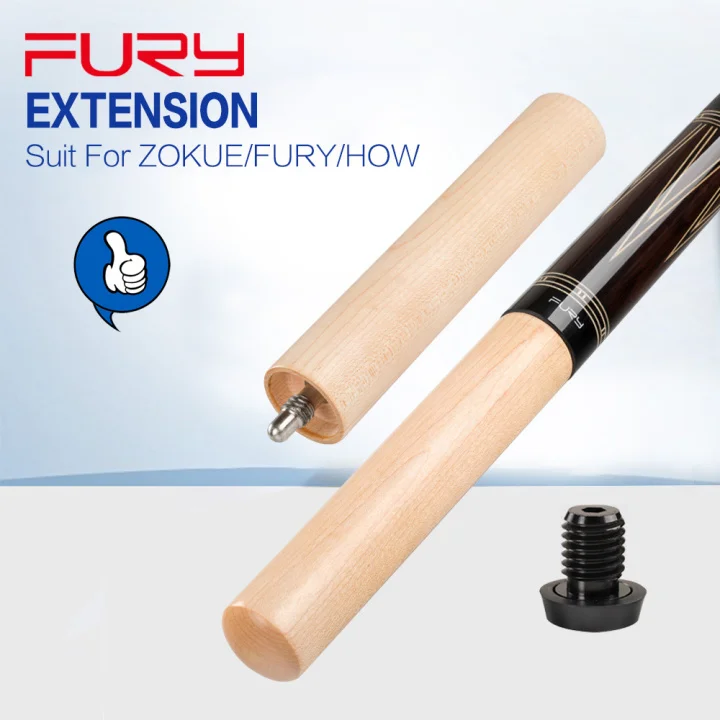 Solid Maple Pool Cue Extension With Bumper 15.5cm Length For Fury /how