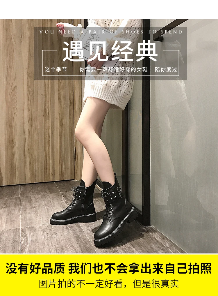 Черные Ботинки martin с перекрестной шнуровкой bottes femme женские мотоциклетные ботинки на толстом каблуке до середины икры, 2 стиля, металлические сапоги