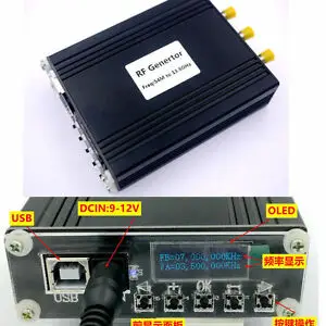 - OLED digital ADF5355 54M136GHz RF Source Generator Frequency Source moudle