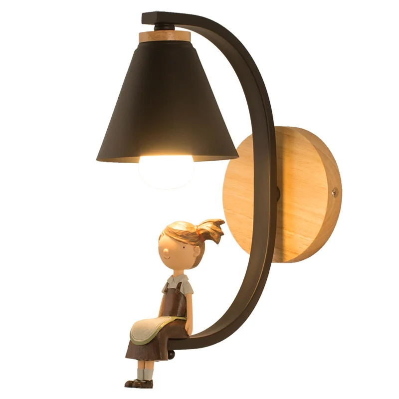 

Northern Europe Bedside Lamp Wall Lamp A Living Room Concise Modern Children House Originality Personality Girl Romantic Bedroom