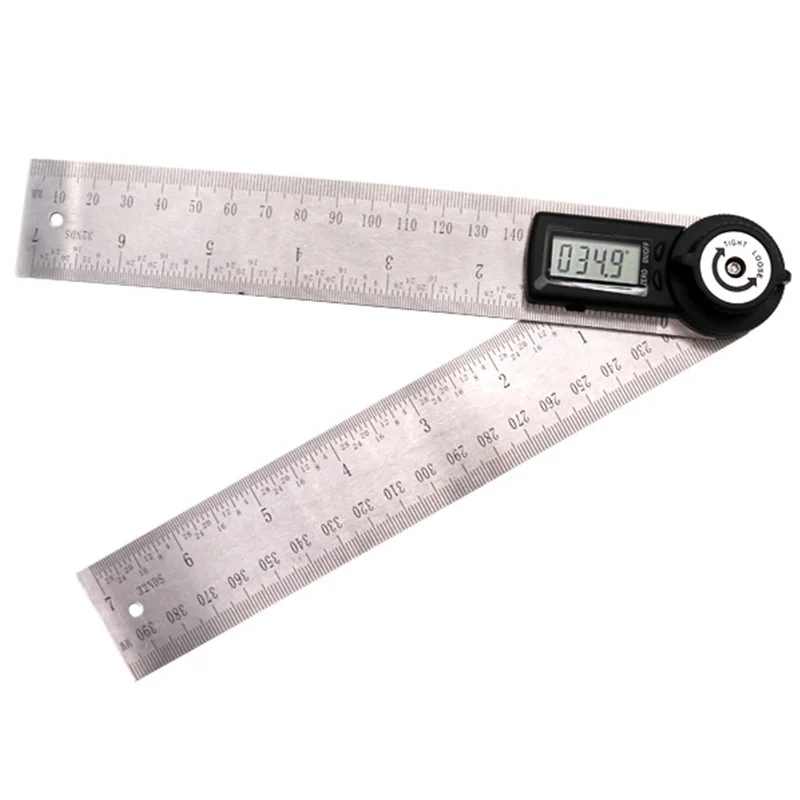 

New-2 in 1 Digital Angle Ruler 360 Degree 200mm Electronic Digital Angle Meter Angle