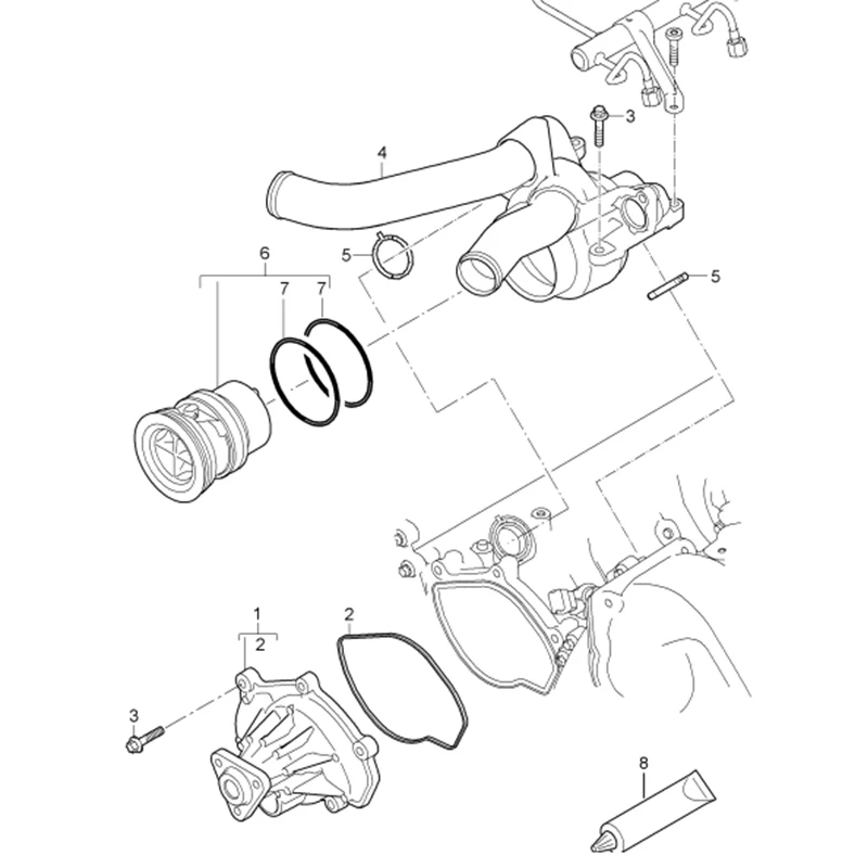 OEM Thermostat Housing And Seal For Panamer* V6 3.6 948 106 080 02