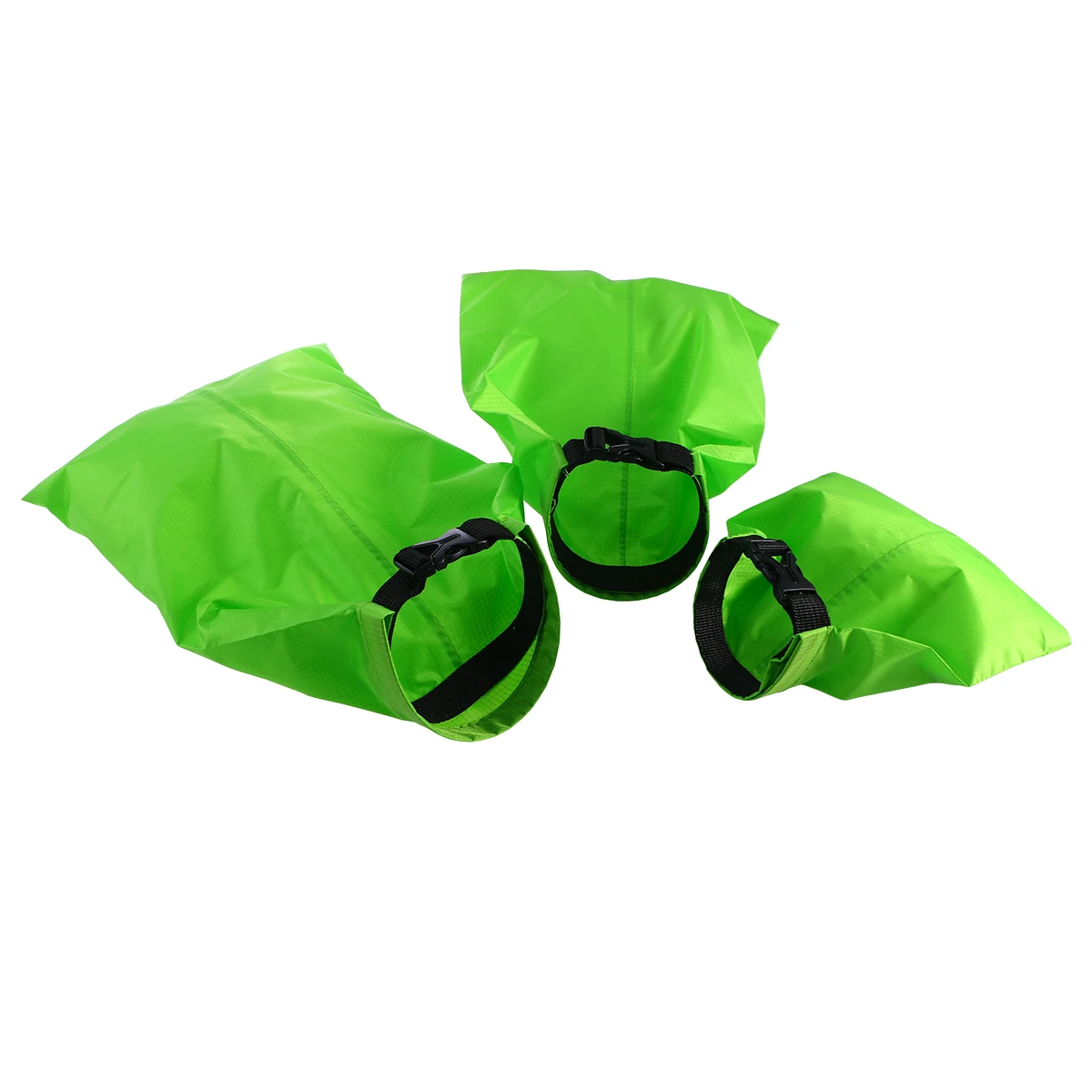 3 pcs 1.5L+2.5L+3.5L Waterproof Dry Bag Storage Pouch Bag for Camping Boating Kayaking Rafting Fishing(Green