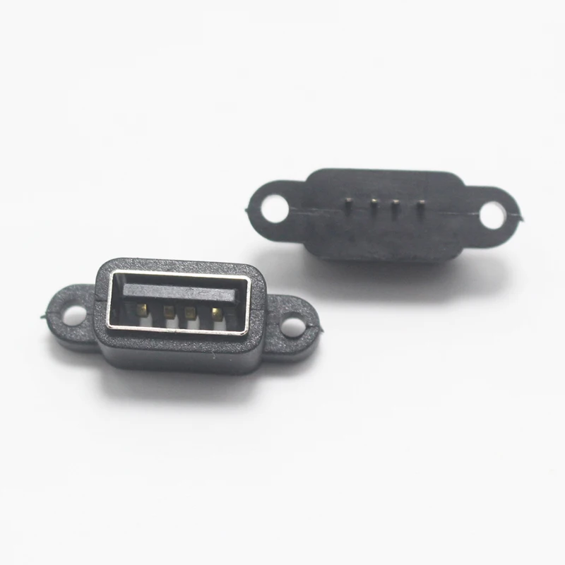 Waterproof USB Female Port with Ears - IP67 Rated