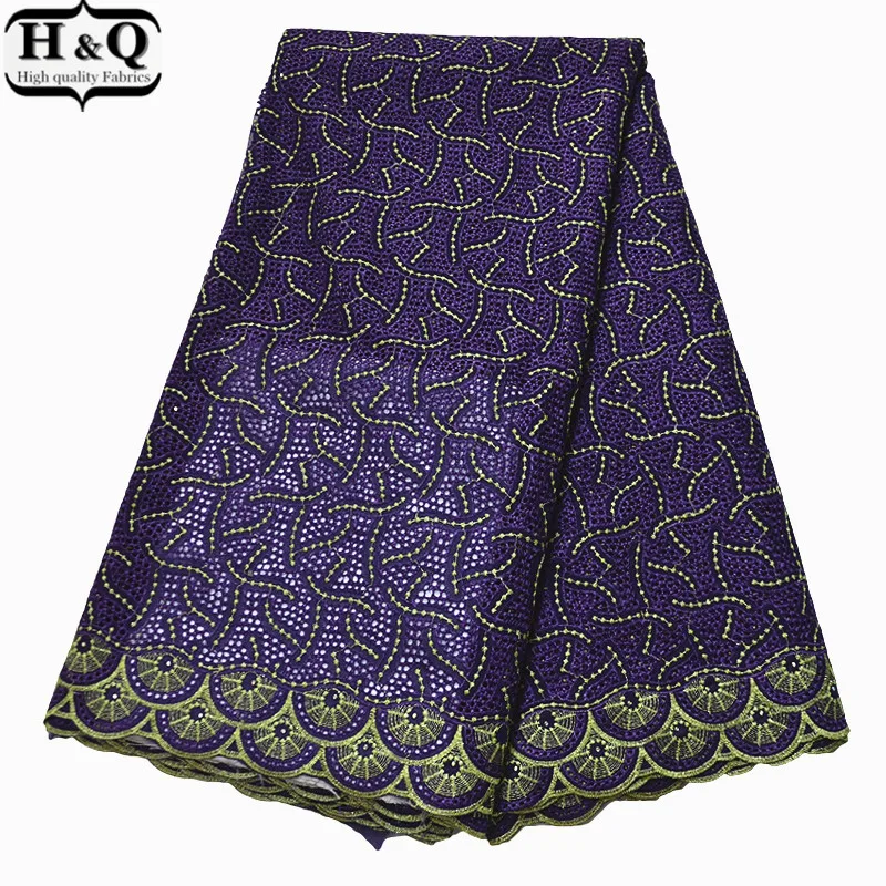

Purple Cotton Lace Fabric Swiss Voile Lace In Switzerland African Dry Lace Fabric With Stones 2020 Nigerian Embroidered Lace