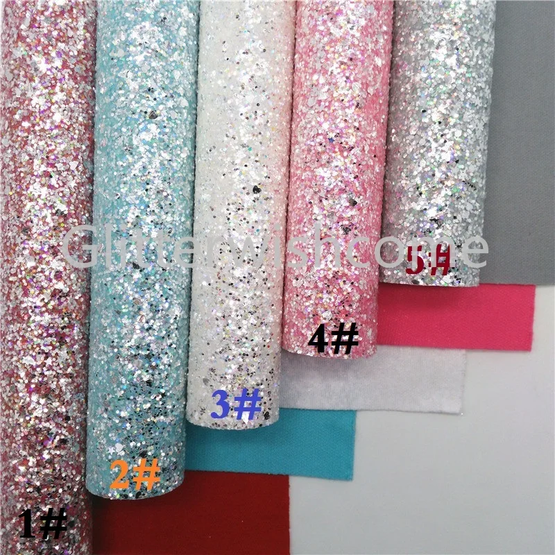 Glitterwishcome 21X29 см A4 размер винил для бантов плотная блестящая ткань, блестящая кожа с сердечками и звездами для бантов, GM549A