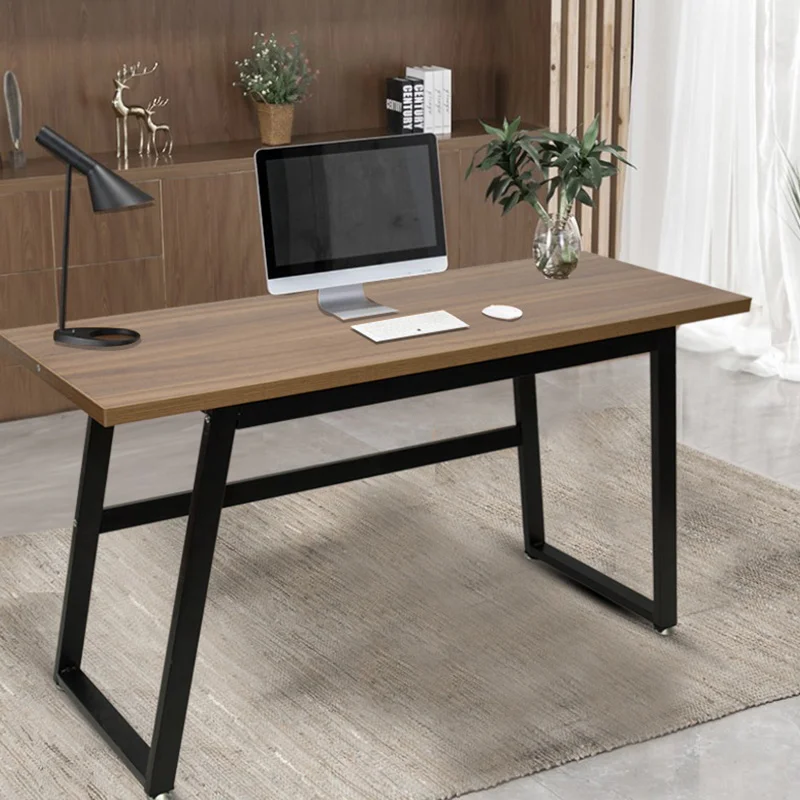 Rustic Wood Computer Desk Vintage Industrial Home Office Desk with Heavy-Duty Metal Base Works As Writing Desk Study Table Rustic Wood Computer Desk Vintage Industrial Home Office Desk with Heavy-Duty Metal Base Works As Writing Desk Study Table