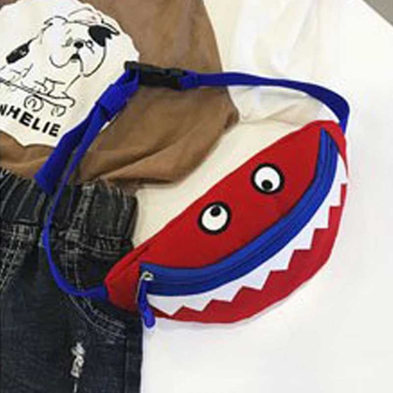 red Waist pack Детская поясная сумка с изображением маленького монстра, поясная сумка, мини-аксессуары, модная нагрудная сумка через плечо, водонепроницаемая Женская поясная сумка - Цвет: red Waist pack