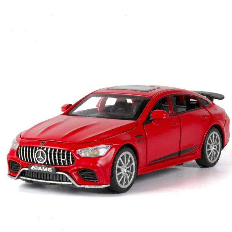 Высокая имитация Mercedes-Benz AMG-GT63S, металлический сплав, литье под давлением, звук и светильник, игрушка для мальчиков, подарок, детские игрушки