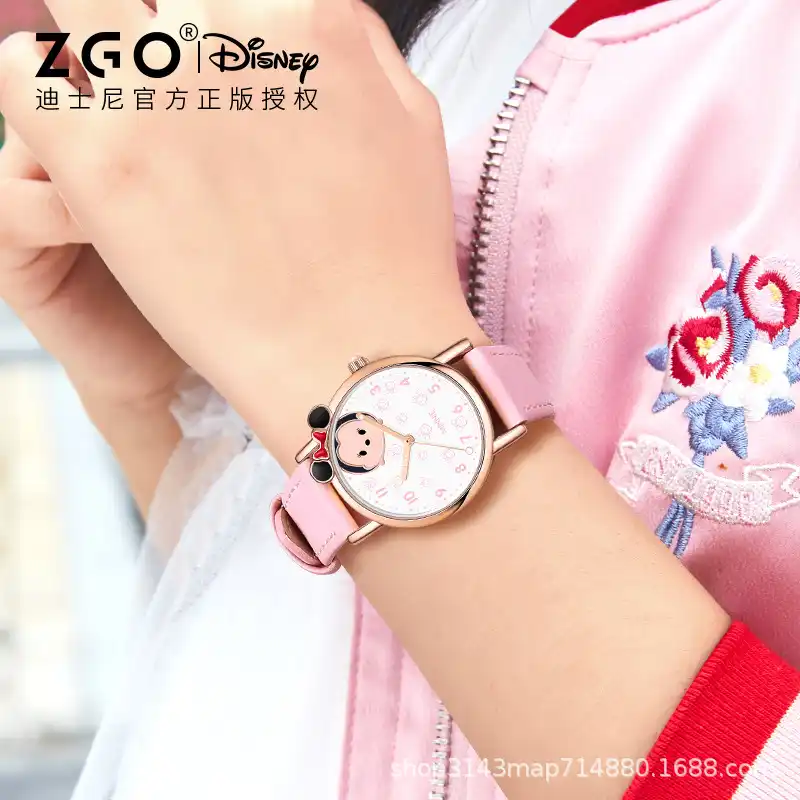 本物のディズニー子供の腕時計防水電子小学校学生韓国の気質漫画の誕生日プレゼント アラームクロック Aliexpress