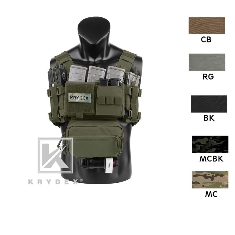 KRYDEX MK3 Micro Fight Chassis Chest Rig Carrier w/ Magazine Pouch Ranger Green 