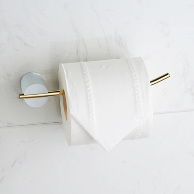 paper holder Набор аксессуаров для ванной комнаты золотой и черный держатель для полотенец держатель для бумаги вешалка для полотенец угловая полка держатель для туалетной щетки аксессуары для ванной комнаты - Цвет: paper holder