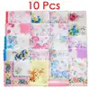 Hankies en coton Vintage pour femmes, dentelle brodée papillon, fleur florale, assortiment de tissus de mouchoir pour dames, 10 pièces ► Photo 2/6