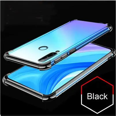 Красный цвет для huawei Enjoy 10 Plus Чехол подушки безопасности буфера полная защита чехол для huawei Enjoy 10 Plus ТПУ противоударный задняя крышка - Цвет: Черный
