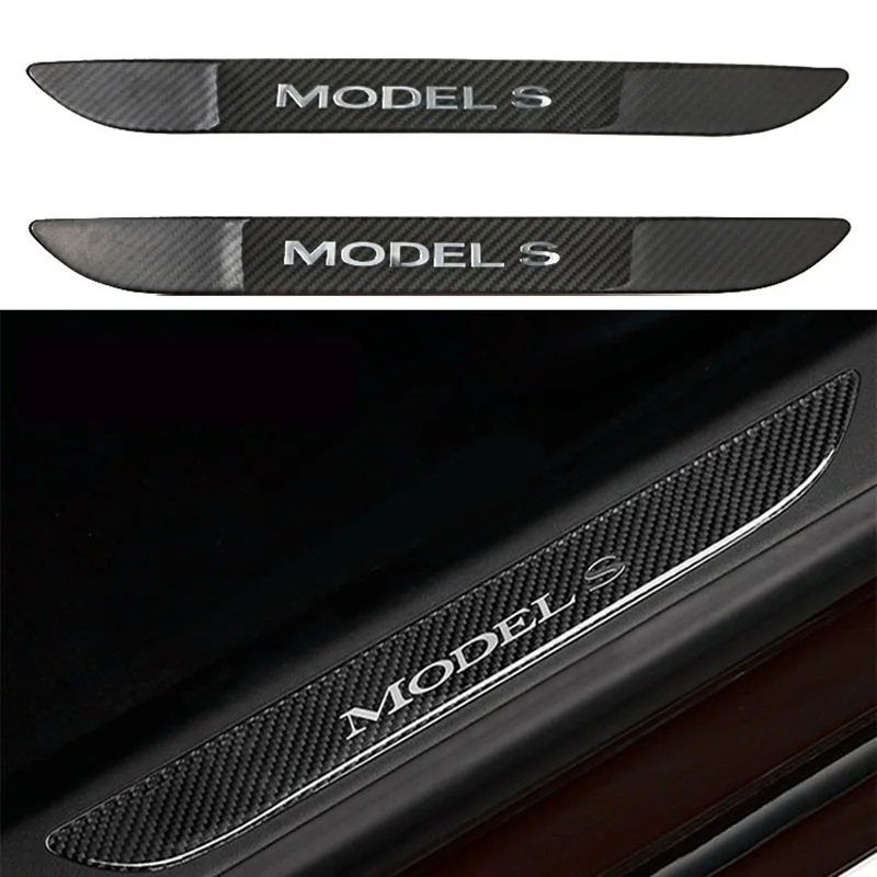 Real Carbon Fiber Threshold Strip For Tesla Model S Door Sill Strip