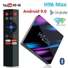 H96 MAX 9,0 Android tv Box Rockchip RK3318 4G Ram 32GB 64GB Rom H.265 4K Smart tv Box 2,4G& 5G Wifi BT4.0 2G 16G телеприставка