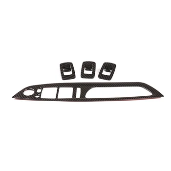 

Armrest Window Switch Stickers Waterproof Wear-resistant ABS Auto 4Pcs