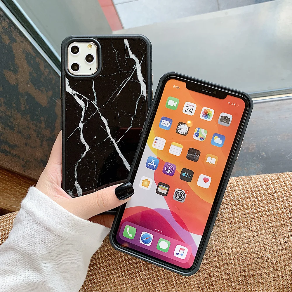 Нескользящий противоударный мраморный чехол для телефона для iphone 11 11Pro Max чехол s для iphone X XR XS Max 7 8 Plus защитный гладкий Чехол