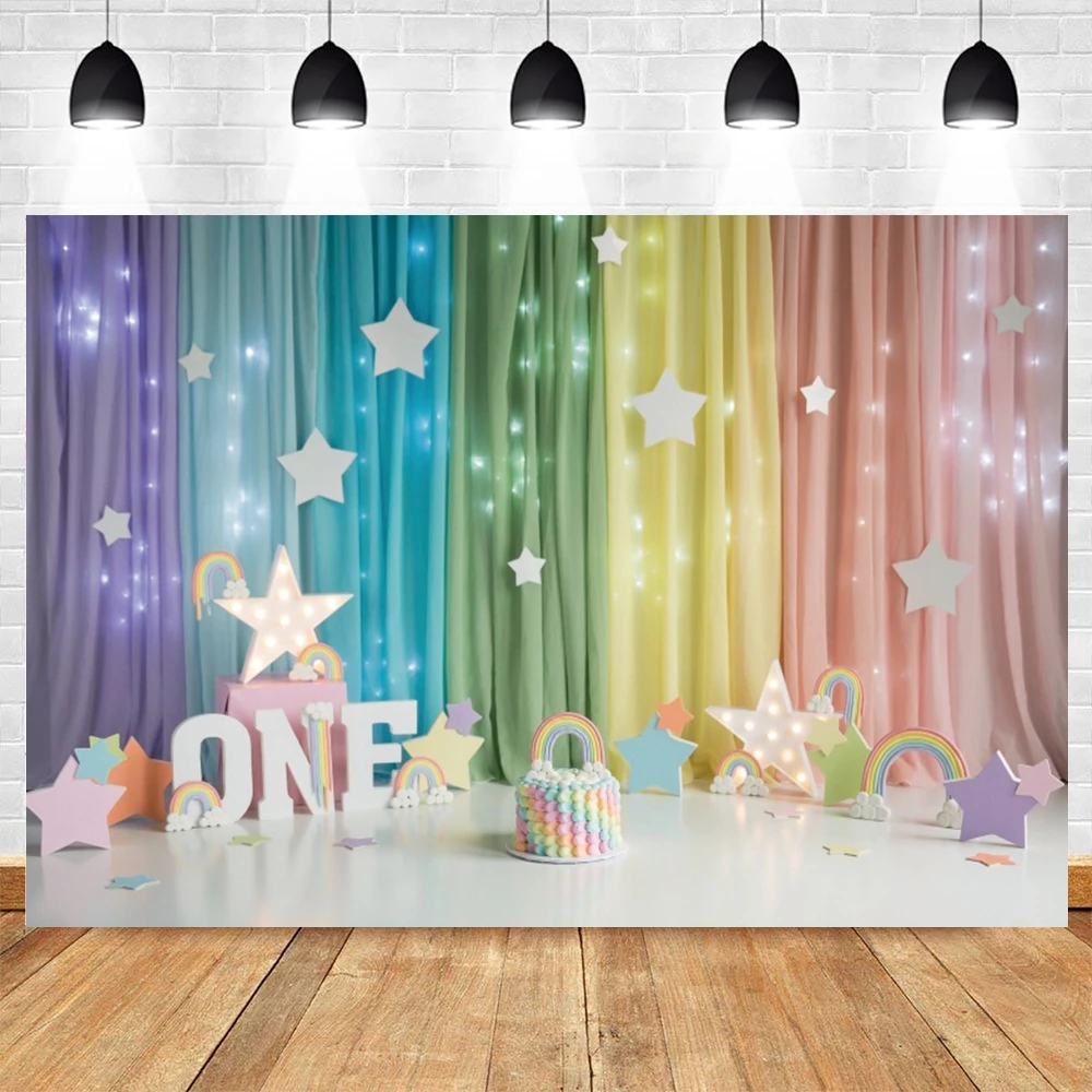 Wallpaper Backdrop Photography Birthday Party Curtain Rabinbow Banner Photo  Studio Photo Background Baby Shower Photophone Props _ - AliExpress Mobile