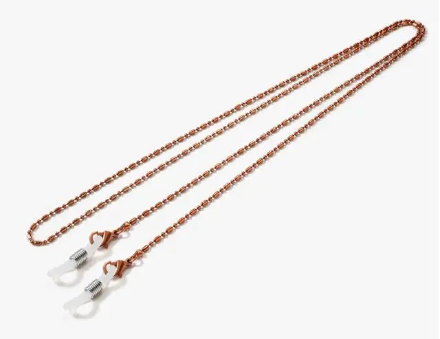 Fashion Woman Sunglasses Chain Cylinder Bead Chain Anti-Falling Glasses Eyeglasses Cord Necklace NJ-213