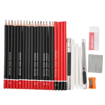 

Sketch Pencil Set Wood Charcoal Pen Students Sketching Painting Supplies with Iron Case Painting Supplies sketch set