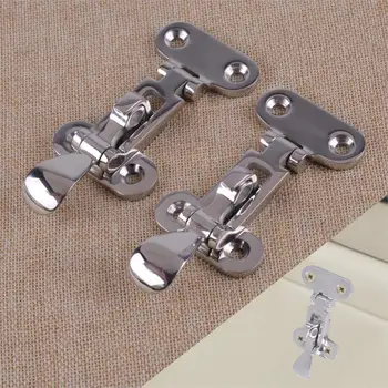 

CITALL 2Pcs Stainless Steel Deck Hinge Locker Hatch Anti-Rattle Latch Fastener fit for Boats Yachts RV Deck Cabin Hardware