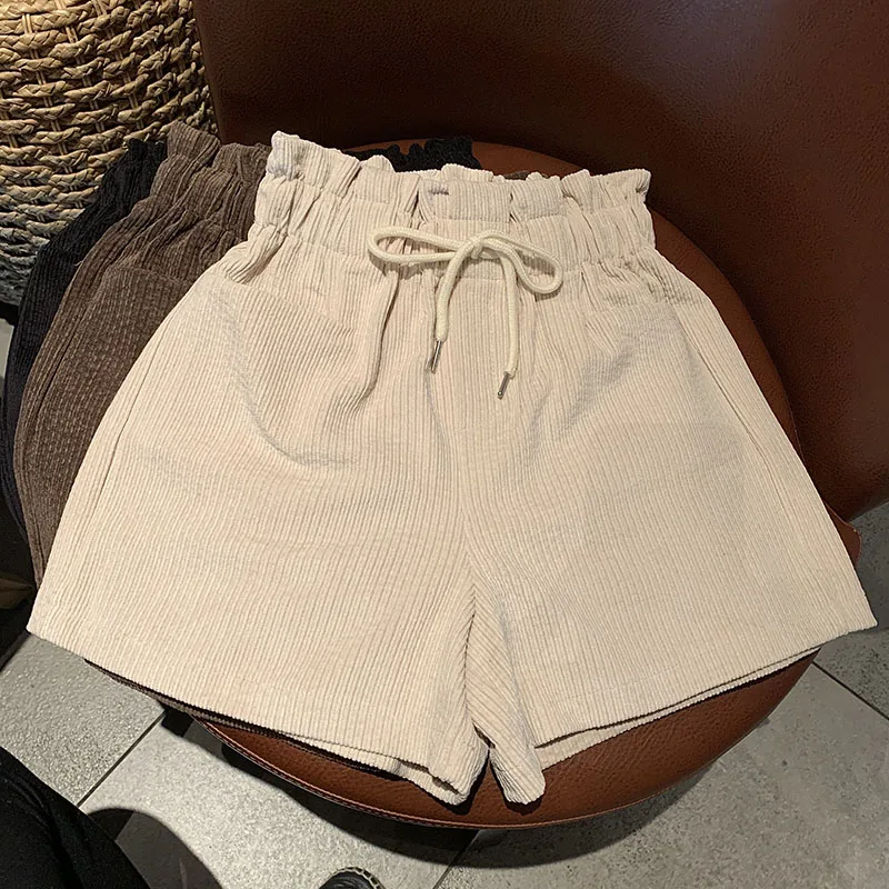 

High Quality 2021 Cotton Harem Shorts Women Short Pants Black Spring New for Girls Boot Fashion High Elastic Waist Female Summer