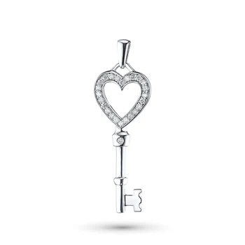 

Pendant in white gold with a diamond