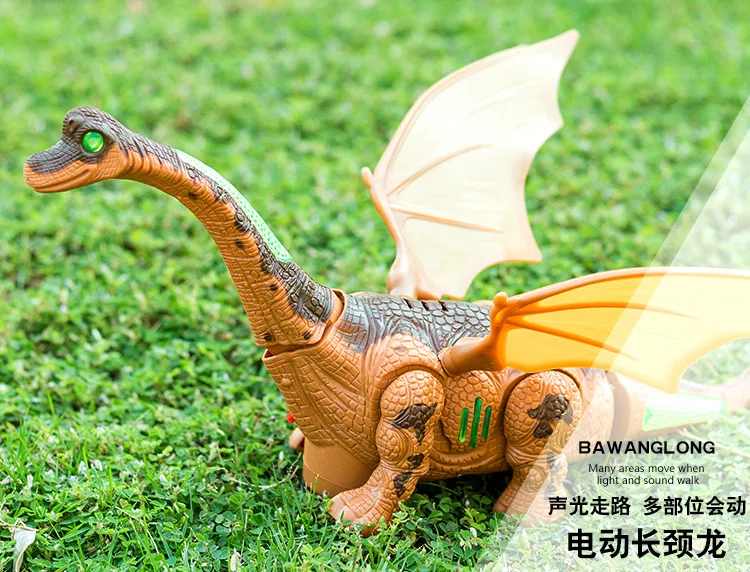 Boy Electric Long-Necked Brontosauruses Dinosaur CHILDREN'S Toy Night Market Light Stall Hot Selling
