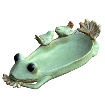 

Succulent Plant Decorative Durable Windowsill Home Office Ceramic Craft Tabletop Gifts Potted Frogs Shape Garden Flower Pot