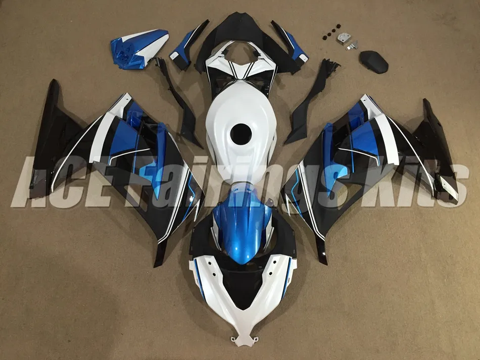 Топ ABS полный обтекатель для Kawasaki Ninja300 EX300 300R 2013 13 14 15 16 обтекатели комплект+ крышка бака Небесно-Голубой